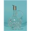 Image 2 : Crystal decanter with handle and silver throat, h. 28 cm. …