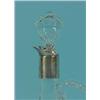 Image 3 : Crystal decanter with handle and silver throat, h. 28 cm. …