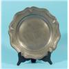 Image 1 : Pewter plate, contoured edge, ca. 1940, diam. 32 cm. …