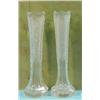 Image 1 : Two cut crystal vases, Dutch, end 19th century, h. 27 cm., diam. 6 cm. …