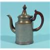 Image 1 : Pewter chocolate jug, wood handle, French, h. 21 cm. …