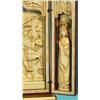 Image 4 : Ivory triptych, Crusader with patrons on both sides, neo-gothic, ca. 1910, wooden back, dim. 22 x…