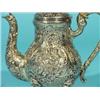 Image 2 : Silver teapot, neorococo, decorated with rocailles and putti, German, ca. 1920, h. 18 cm. …