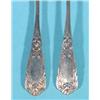 Image 4 : Pair of silver salt spoons, floral decor, maker's mark in the bowl, 19th century, l. 7,5 cm. …