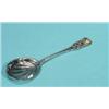 Image 1 : Silver cream spoon, rose on handle…
