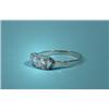 Image 2 : White gold ring, with two diamonds, 14 Kt, ring size 17…