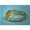 Image 2 : Gold open work bracelet with rose diamonds, 18 Kt, wt. 25 gr., l. 18 cm. …