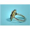 Image 4 : Gold link chain, black onyx and yellow and red gold roses, with matching ring, 14 Kt, l. 38 cm., …