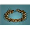 Image 2 : Gold link bracelet, 18 Kt, wt. 35 gr., l. 18 cm. and a separate link…