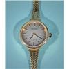 Image 1 : Gold watch, round model, brand Prisma, on gold band, 14 Kt, l. 15 cm.…