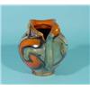 Image 2 : Delftware jug, spray technique, orange and green, h. 20 cm. …