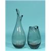 Image 1 : Two vases, steel blue, Holmegaard P. Lûtken, signed under bottom P.Lûtken, 1955, h. 23.5 cm. and …