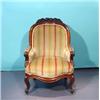 Image 1 : Walnut knitting chair with carving, 19th century…