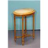 Image 2 : Fruitwood oval occasional table, marble top, dim. top 60 x 44 cm., h. 77 cm.…
