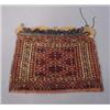 Image 1 : Beloutch camel bag with wood holder, dim. 50 x 43 cm.…