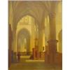 Image 1 : Tetar van Elven, J.W. (1804-1889), panel, Church interior, signed b.r., dim. 50 x 40 cm.…