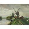 Image 2 : Canvas, Windmill in landscape, in the style of P.P. Schiedges, signed b.l., dim. 36 x 54 cm. …
