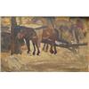 Image 1 : Oerder, F. (1867-1944), panel, Farmer with horse drawn cart, signed b.r., dim. 17 x 27 cm.…