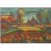 Image 1 : Deelman, J.C. (1916-1998), canvas, "Avondrood Loosdrecht" (Red sunset in Loosdrecht), signed b.r.…
