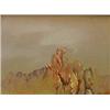 Image 1 : Linford, V. (born 1940), board, Surrealistic landscape with bird head boulder, signed b.r., dim. …