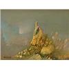 Image 1 : Linford, V. (born 1940), board, Surrealistic boulder landscape, signed b.l., dim. 18 x 24 cm. …