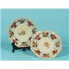 Image 1 : Two Imari plates, octagonal, diam. 20 cm. (one chip, one crack)…