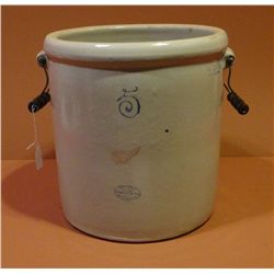 RW 5 gal. crock, 2" wing, w/ org. handles, excellent condition!