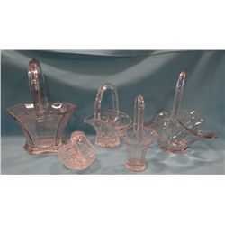 Asst'd glass baskets