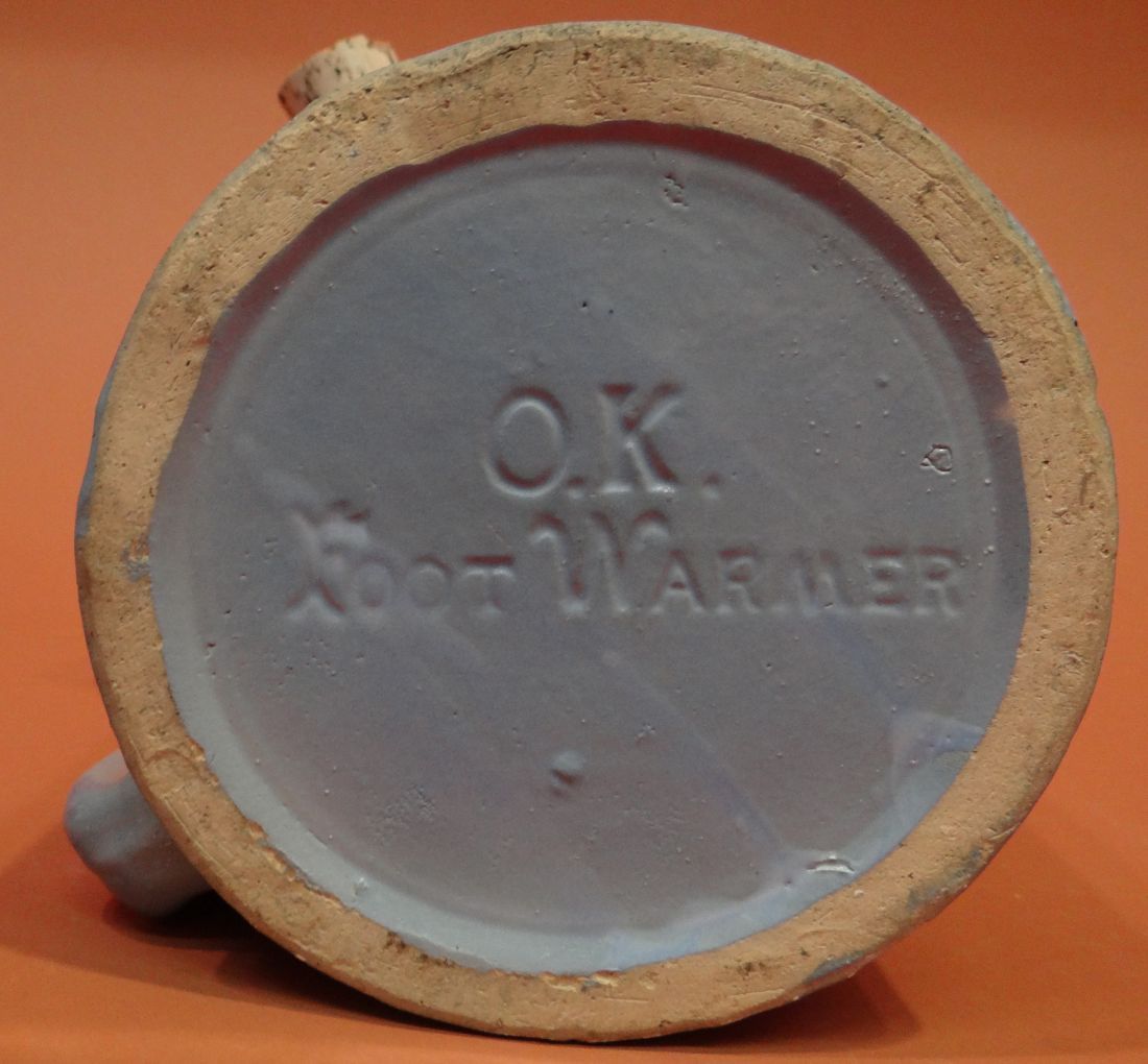 Stoneware footwarmer, mkd Logan Pottery Company