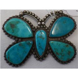 Turquoise Butterfly Pin