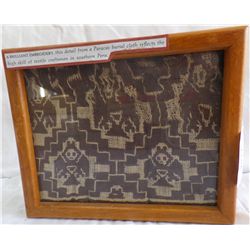 Framed Fragment of South American Burial Cloth