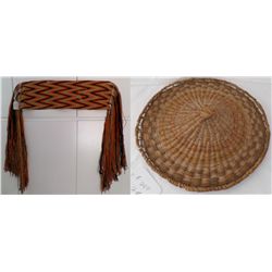 Hopi Germantown Sash & Wicker Basket