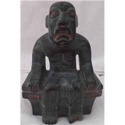 Rare Olmec Lord on Throne