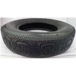 Unusual Polynesian Carving on Tread of Old Tire