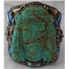 Image 2 : Navajo Bracelet w/Carved Turquoise Face