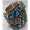 Image 3 : Navajo Bracelet w/Carved Turquoise Face