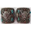 Image 6 : Pair of Navajo Bracelets w/Buffalo Effigies