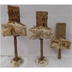 3 Chinese Jade & Iron Sword Fragments