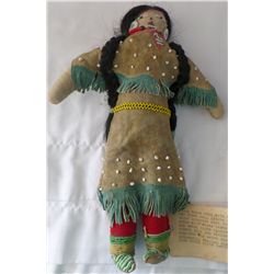 Sioux Leather Beaded Doll