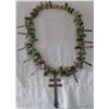 Image 6 : Navajo Silver Cross, Turquoise & Shell Necklace