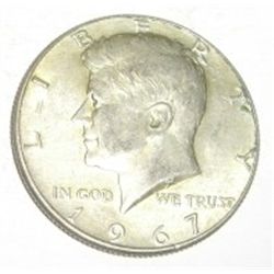 1967 SILVER KENNEDY HALF DOLLAR *NICE EARLY SILVER HALF DOLLAR*!! SILVER HALF DOLLAR CAME OUT OF SAF