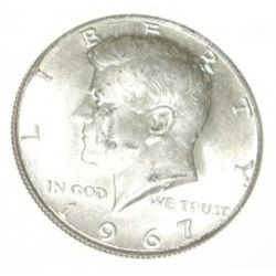 1967 SILVER KENNEDY HALF DOLLAR *NICE EARLY MS HIGH GRADE*!! SILVER HALF DOLLAR CAME OUT OF SAFE!!