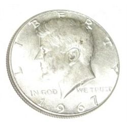 1967 SILVER KENNEDY HALF DOLLAR *NICE EARLY MS HIGH GRADE*!! SILVER HALF DOLLAR CAME OUT OF SAFE!!