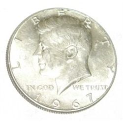 1967 SILVER KENNEDY HALF DOLLAR *NICE EARLY SILVER HIGH GRADE*!! SILVER HALF DOLLAR CAME OUT OF SAFE