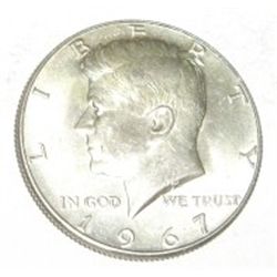 1967 SILVER KENNEDY HALF DOLLAR *NICE EARLY MS HIGH GRADE*!! SILVER HALF DOLLAR CAME OUT OF SAFE!!