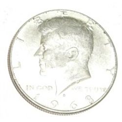 1968-D SILVER KENNEDY HALF DOLLAR *NICE EARLY MS HIGH GRADE*!! SILVER HALF DOLLAR CAME OUT OF SAFE!!