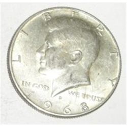 1968-D SILVER KENNEDY HALF DOLLAR *NICE EARLY SILVER HALF DOLLAR*!! SILVER HALF DOLLAR CAME OUT OF S