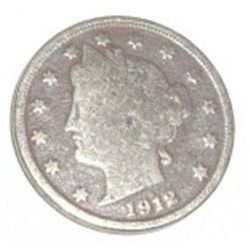 1912 LIBERTY "V" NICKEL BOOK VALUE IS $12.00+ *NICE EARLY FINE+ GRADE NICKEL*!! COIN CAME OUT OF SAF