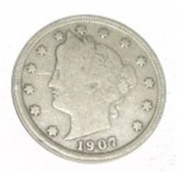1907 LIBERTY "V" NICKEL BOOK VALUE IS $10.00+ *NICE EARLY FINE GRADE NICKEL*!! COIN CAME OUT OF SAFE