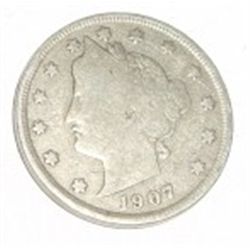 1907 LIBERTY "V" NICKEL BOOK VALUE IS $10.00+ *NICE EARLY FINE GRADE NICKEL*!! COIN CAME OUT OF SAFE
